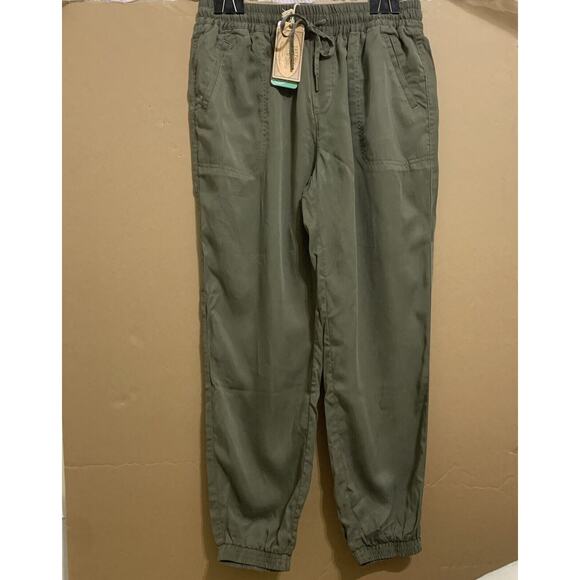 FAT FACE "LYME" Olive Green Cuffed TENCEL Lyocell Pants Joggers Sz 6S NWT - Picture 16 of 16